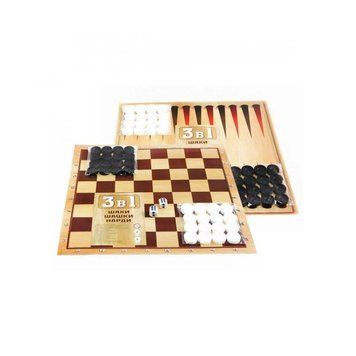 Настільна гра "Шахмати" MToys S0011 3 в 1 S0011 фото