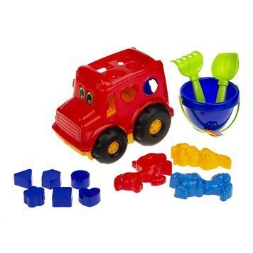 Сортер-автобус "Бусик" №3 Colorplast 0268 Червоний 0268(Red) фото
