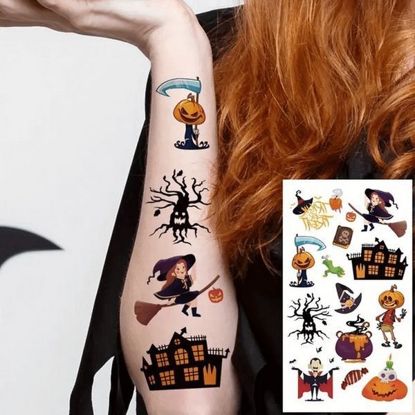 Набір дитячих тимчасових тату "Хелловін" kids-tatto-halloween-set-30 kids-tatto-halloween-set- фото